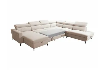 Galbally 5-sits Hörnbäddsoffa beige - Möbler - Soffa - Bäddsoffa