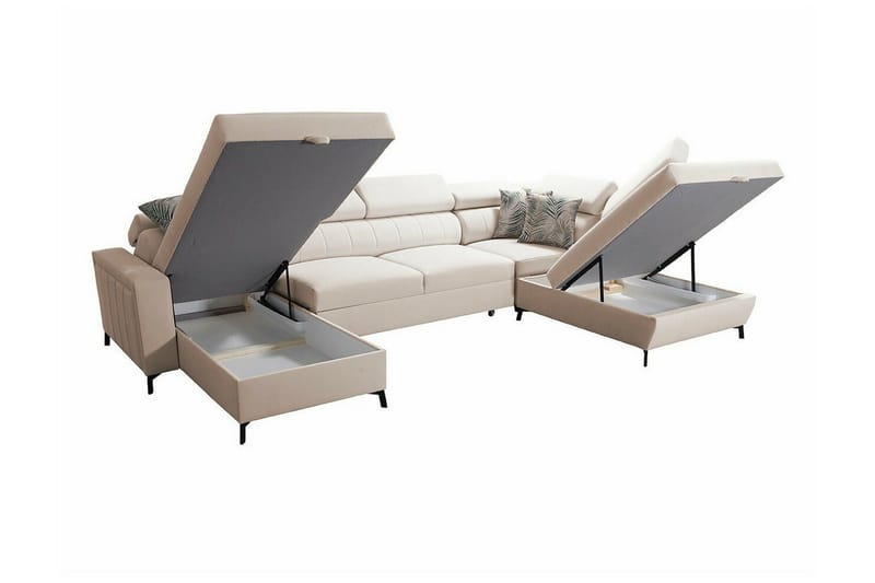 Galbally 5-sits Hörnbäddsoffa Dark brown - Möbler - Soffa - Bäddsoffa