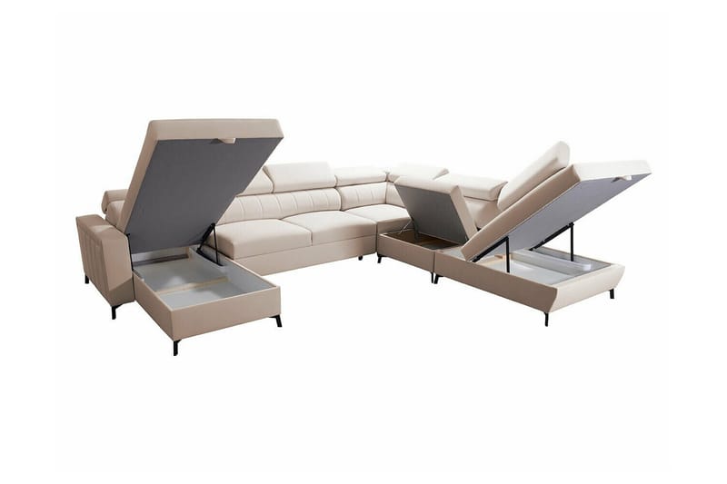 Galbally 5-sits Hörnbäddsoffa Dark brown - Möbler - Soffa - Bäddsoffa