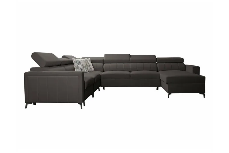 Galbally 5-sits Hörnbäddsoffa Dark brown