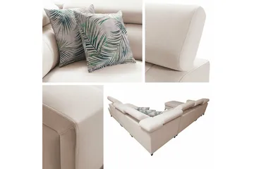 Galbally 5-sits Hörnbäddsoffa Dark pink - Möbler - Soffa - Bäddsoffa