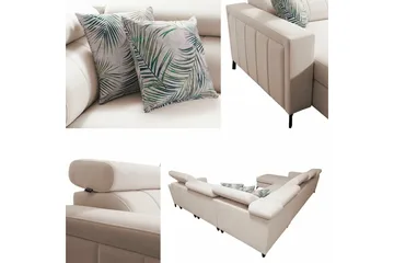 Galbally 5-sits Hörnbäddsoffa Dark pink - Möbler - Soffa - Bäddsoffa