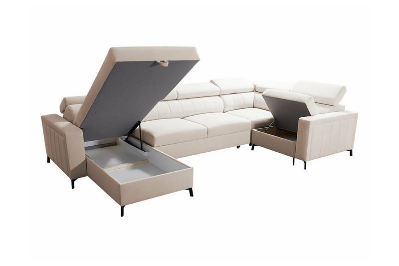 Galbally 5-sits Hörnbäddsoffa Grey - Möbler - Soffa - Bäddsoffa