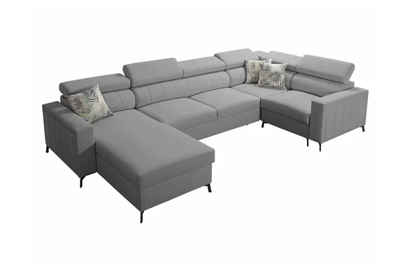 Galbally 5-sits Hörnbäddsoffa Grey - Möbler - Soffa - Bäddsoffa