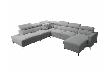 Galbally 5-sits Hörnbäddsoffa Light grey - Möbler - Soffa - Bäddsoffa