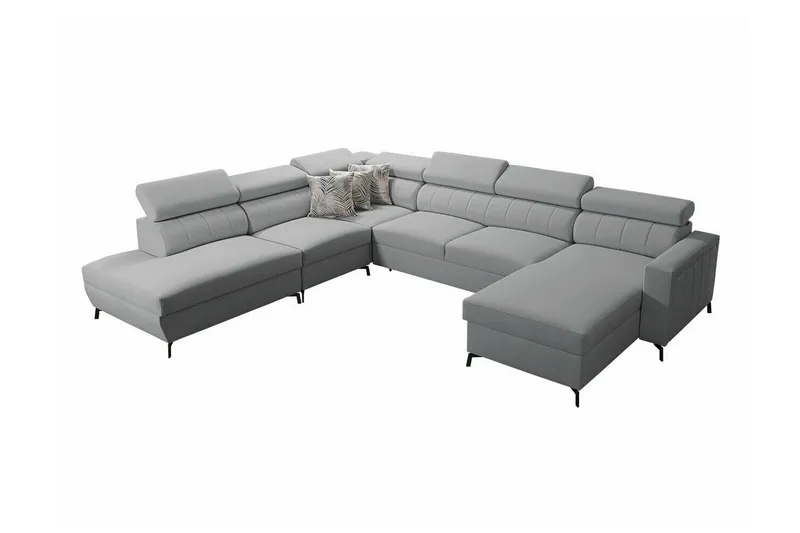 Galbally 5-sits Hörnbäddsoffa Light grey