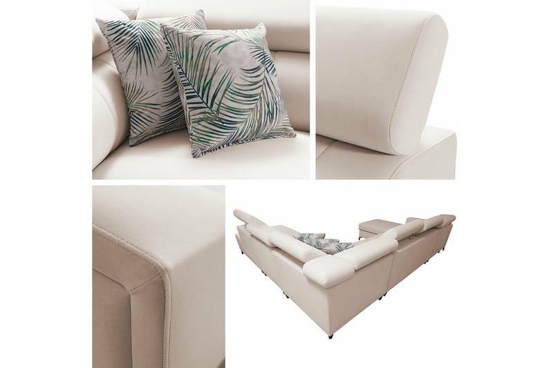 Galbally 5-sits Hörnbäddsoffa Light grey/Dark grey - Möbler - Soffa - Bäddsoffa