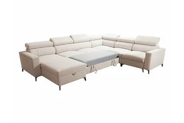 Galbally 5-sits Hörnbäddsoffa Light pink - Möbler - Soffa - Bäddsoffa