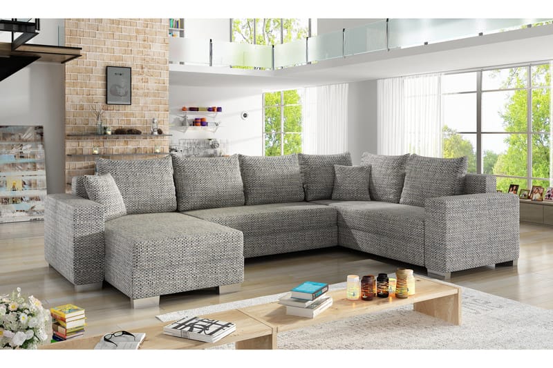 Gallicanta Hörnbäddsoffa - Grå - Möbler - Soffa - Bäddsoffa
