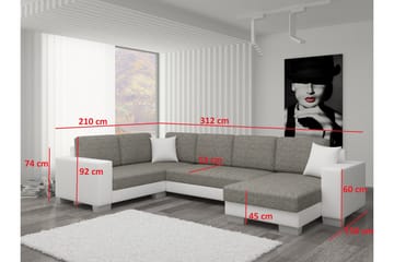 Gallicanta Hörnbäddsoffa - Svart - Möbler - Soffa - Bäddsoffa