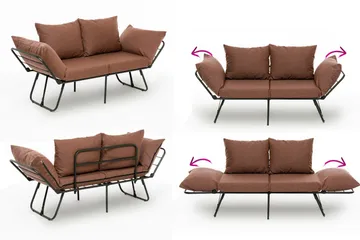 Giancarlo Bäddsoffa 2-sits - Ljusbrun - Möbler - Soffa - Bäddsoffa