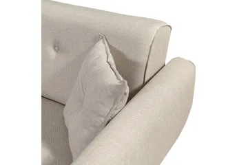 Gjoni Bäddsoffa med Divan Höger - Vit - Möbler - Soffa - Bäddsoffa