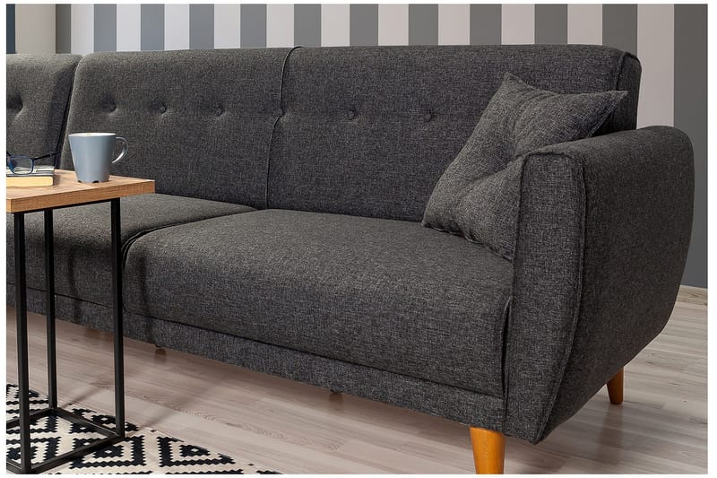 Gjoni Bäddsoffa med Divan Vänster - Grå - Möbler - Soffa - Bäddsoffa