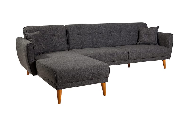 Gjoni Bäddsoffa med Divan Vänster - Grå - Möbler - Soffa - Bäddsoffa