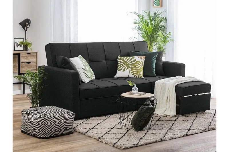 Glomma Bäddsoffa 207 cm - Svart - Möbler - Soffa - Bäddsoffa