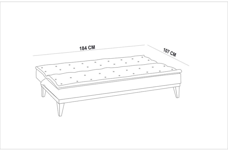 Glyddyn 3-sits Bäddsoffa - Grå - Möbler - Soffa - Bäddsoffa