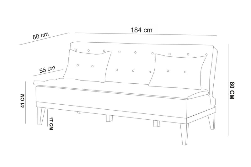 Glyddyn 3-sits Bäddsoffa - Grön - Möbler - Soffa - Bäddsoffa