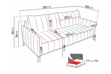 Graystone 2-sits Bäddsoffa Beige/Light beige - Möbler - Soffa - Bäddsoffa