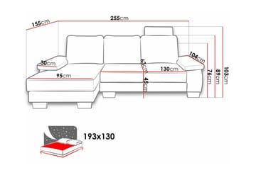 Graystone 3-sits Hörnbäddsoffa - Möbler - Soffa - Bäddsoffa