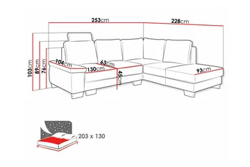Graystone 3-sits Hörnbäddsoffa - Möbler - Soffa - Bäddsoffa
