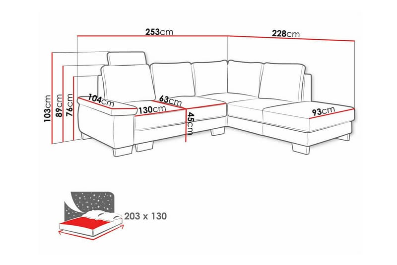 Graystone 3-sits Hörnbäddsoffa - Möbler - Soffa - Bäddsoffa