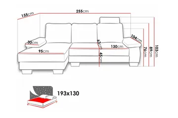 Graystone 3-sits Hörnbäddsoffa - Möbler - Soffa - Bäddsoffa