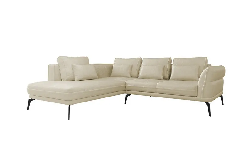 Graystone 4-sits Hörnbäddsoffa Beige/Light beige - Möbler - Soffa - Divansoffor & schäslongsoffa - 4 sits soffa med divan