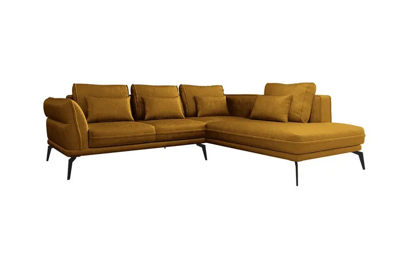 Graystone 4-sits Hörnbäddsoffa Dark yellow - Möbler - Soffa - Divansoffor & schäslongsoffa - 4 sits soffa med divan