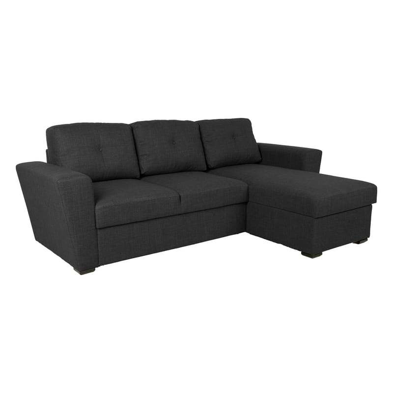 Hörnbäddsoffa 3-sits Vändbar L-formad 150x196 cm med Förvaring i Tyg - Antracit - Möbler - Soffa - Bäddsoffa