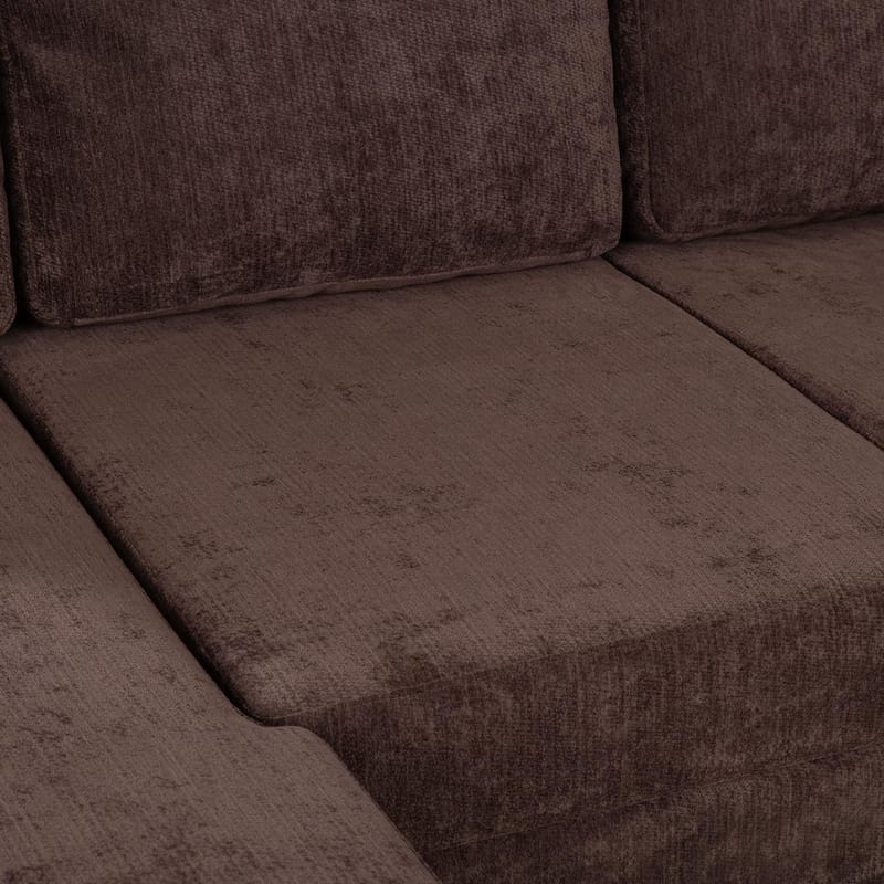 Hörnbäddsoffa Fenor - Brun - Möbler - Soffa - Bäddsoffa