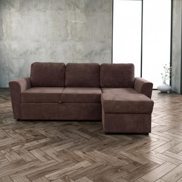 Hörnbäddsoffa Fenor - Brun - Möbler - Soffa - Bäddsoffa