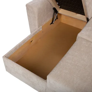 Hörnbäddsoffa Fenor - ljusbeige - Möbler - Soffa - Bäddsoffa