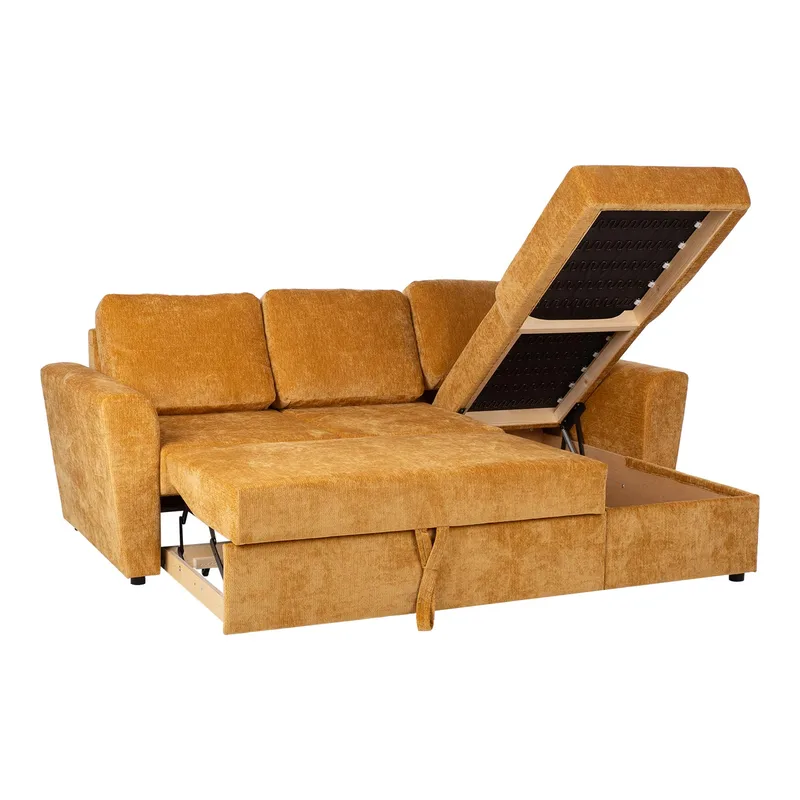 Hörnbäddsoffa Fenor - Ljusgul - Möbler - Soffa - Bäddsoffa