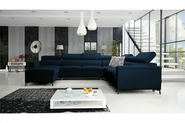 Galbally 5-sits Hörnbäddsoffa Dark blue - Möbler - Soffa - Bäddsoffa - Hörnbäddsoffa