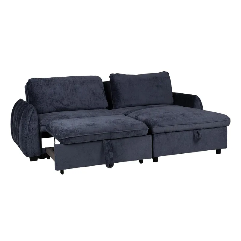 Hörnbäddsoffa Klevor - Blå - Möbler - Soffa - Bäddsoffa
