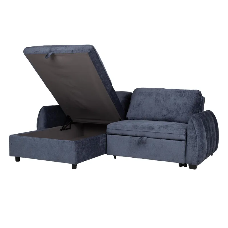 Hörnbäddsoffa Klevor - Blå - Möbler - Soffa - Bäddsoffa