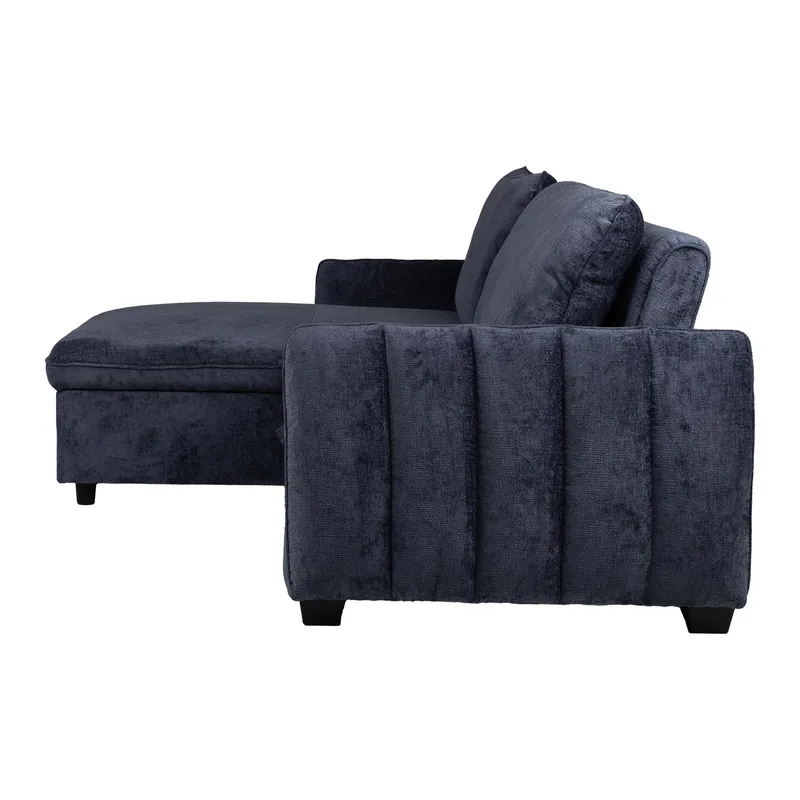 Hörnbäddsoffa Klevor - Blå - Möbler - Soffa - Bäddsoffa