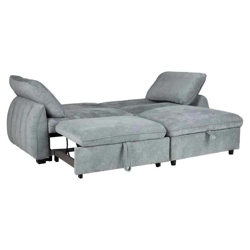 Hörnbäddsoffa Klevor - blågrön - Möbler - Soffa - Bäddsoffa