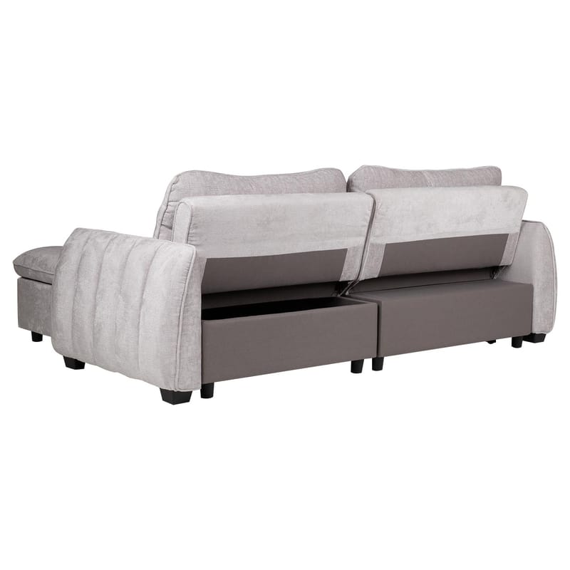 Hörnbäddsoffa Klevor - Ljusgrå - Möbler - Soffa - Bäddsoffa