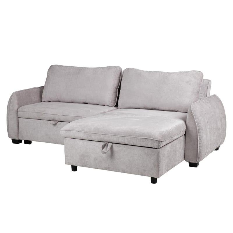 Hörnbäddsoffa Klevor - Ljusgrå - Möbler - Soffa - Bäddsoffa