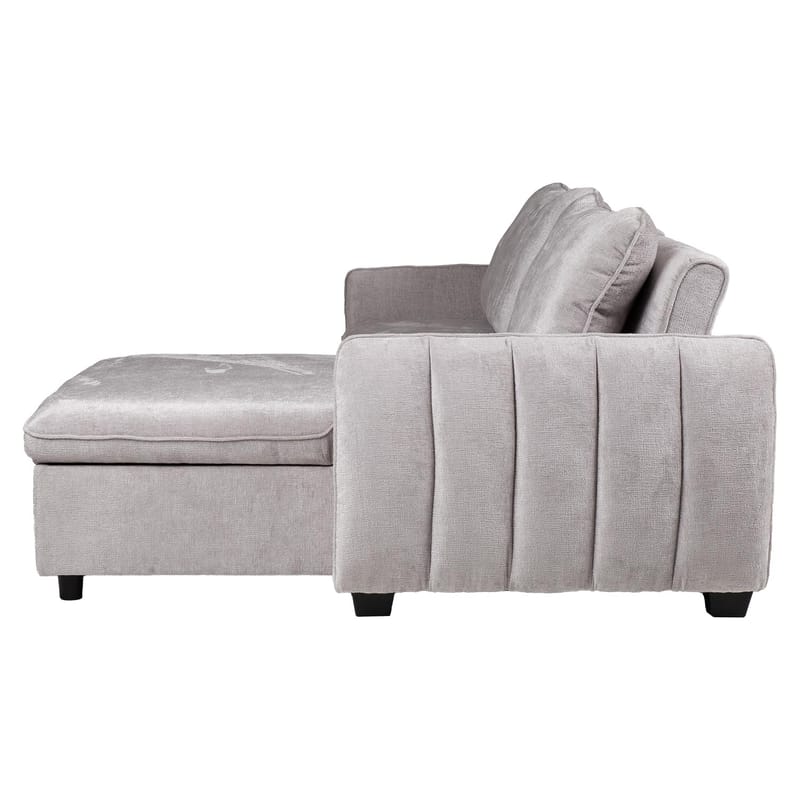 Hörnbäddsoffa Klevor - Ljusgrå - Möbler - Soffa - Bäddsoffa