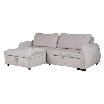 Hörnbäddsoffa Klevor - Ljusgrå - Möbler - Soffa - Bäddsoffa