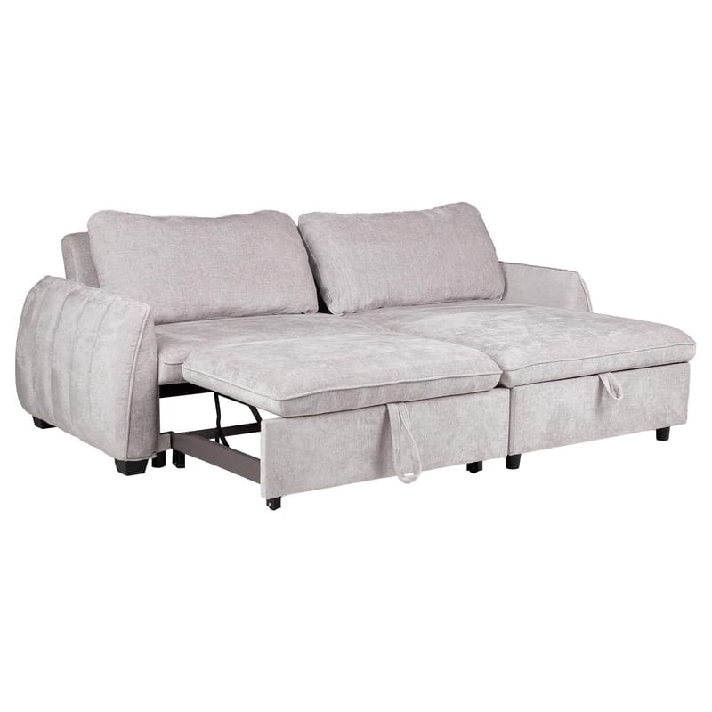 Hörnbäddsoffa Klevor - Ljusgrå - Möbler - Soffa - Bäddsoffa