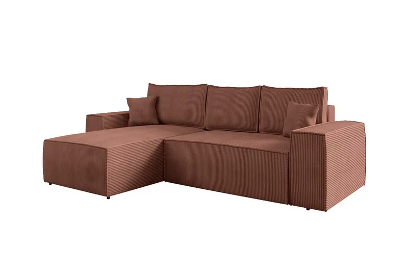 Knocklong 3-sits Hörnbäddsoffa, Rosa