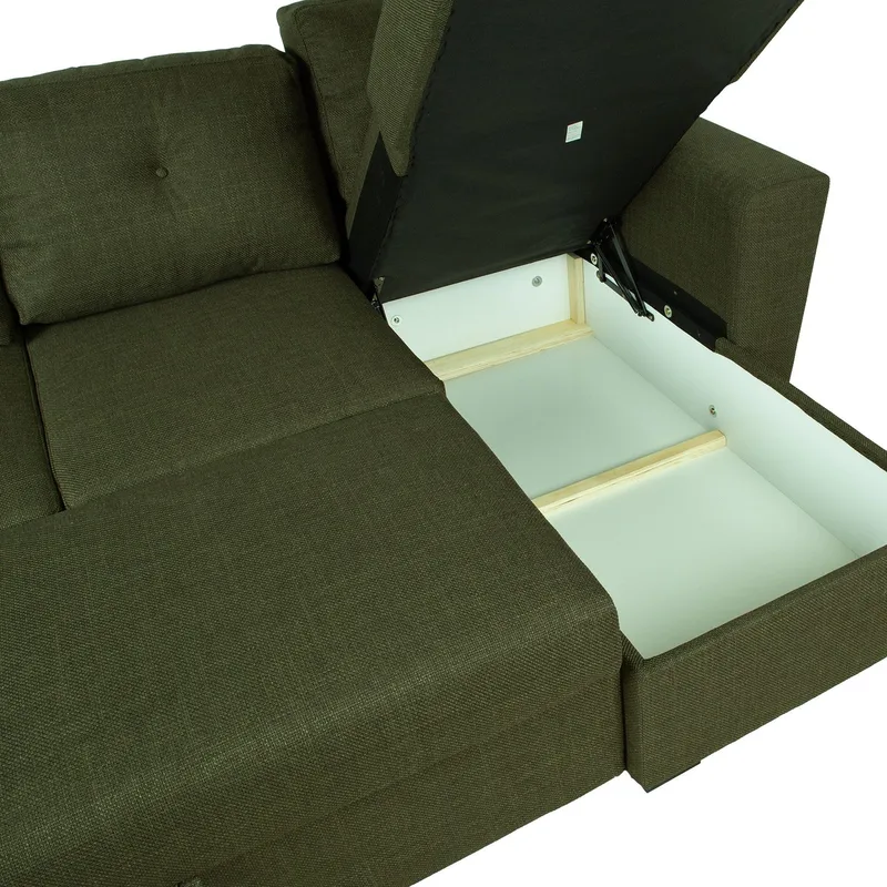 Hörnbäddsoffa Korsvik - Grön - Möbler - Soffa - Bäddsoffa