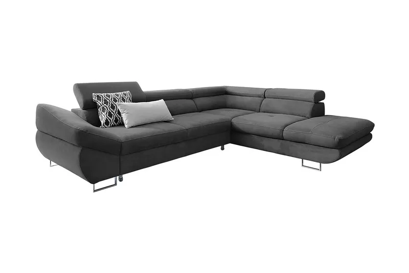 Hörnbäddsoffa - Mörkgrå - Möbler - Soffa - Bäddsoffa