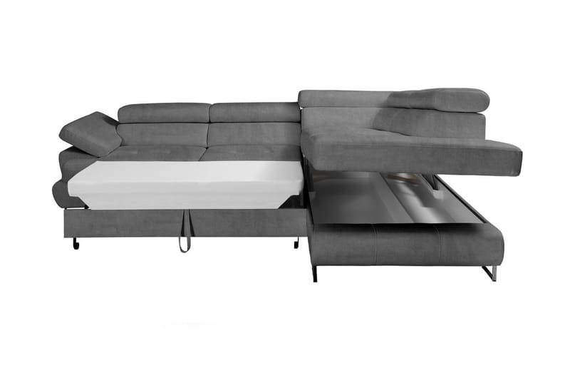 Hörnbäddsoffa - Mörkgrå - Möbler - Soffa - Bäddsoffa