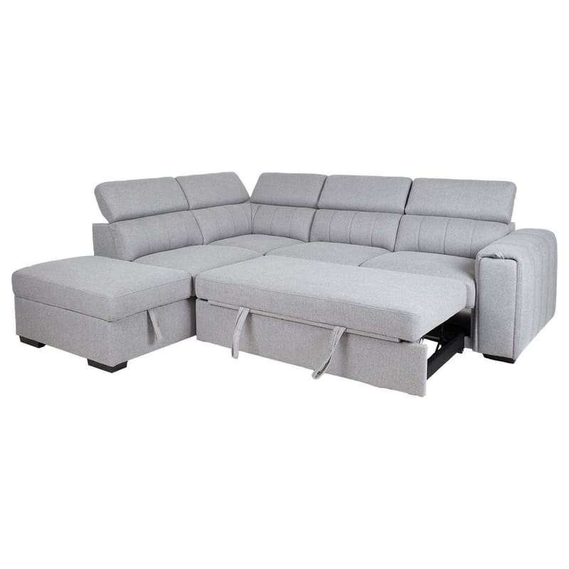 Hörnbäddsoffa Selmar Vänster - Grå - Möbler - Soffa - Bäddsoffa