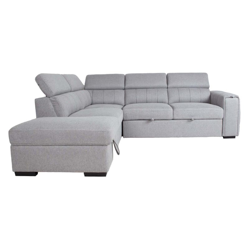 Hörnbäddsoffa Selmar Vänster - Grå - Möbler - Soffa - Bäddsoffa