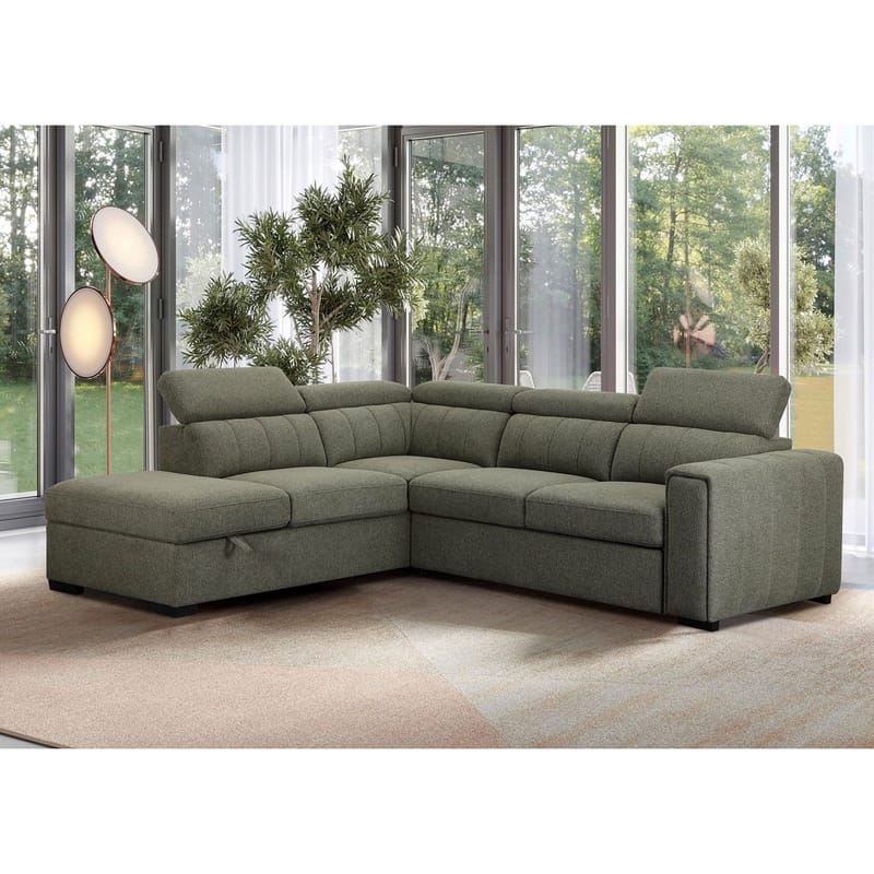 Hörnbäddsoffa Selmar Vänster - Ljusgrön - Möbler - Soffa - Bäddsoffa